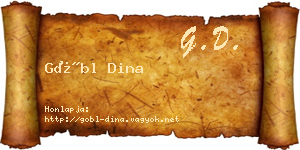 Göbl Dina névjegykártya